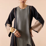 Noon - Black & Sage Kaftan