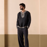 Rotary - Black Kurta Set
