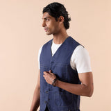 Carlton - Navy Gilet Set
