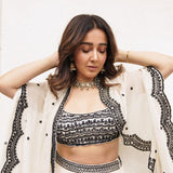 Ebony & Ivory Scalloped Lehenga