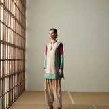Matsu - Dark Beige & Forest Green Kurta Set-RTS