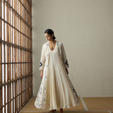 Sora - Ivory Anarkali with Cape Jacket