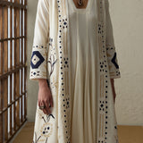 Sora - Ivory Anarkali with Cape Jacket
