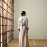 Kado - Baby Pink Anarkali with Waist Coat