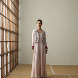 Kado - Baby Pink Anarkali with Waist Coat