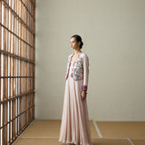 Kado - Baby Pink Anarkali with Waist Coat