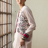 Kado - Baby Pink Anarkali with Waist Coat