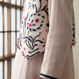 Kado - Baby Pink Anarkali with Waist Coat