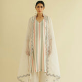 Signature Three Tone Striped Kurta Set