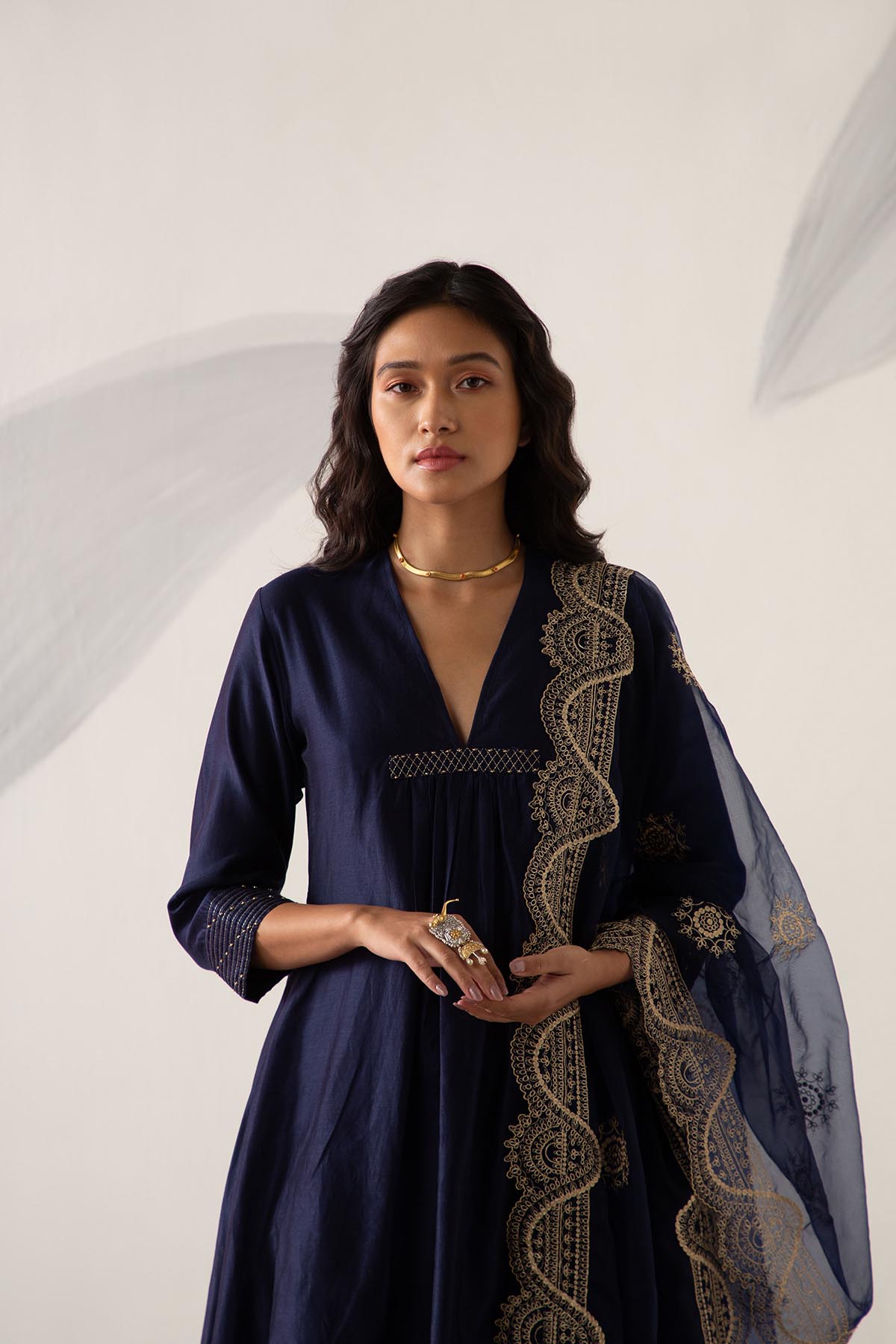 Silk Chanderi Zari Kurta Set