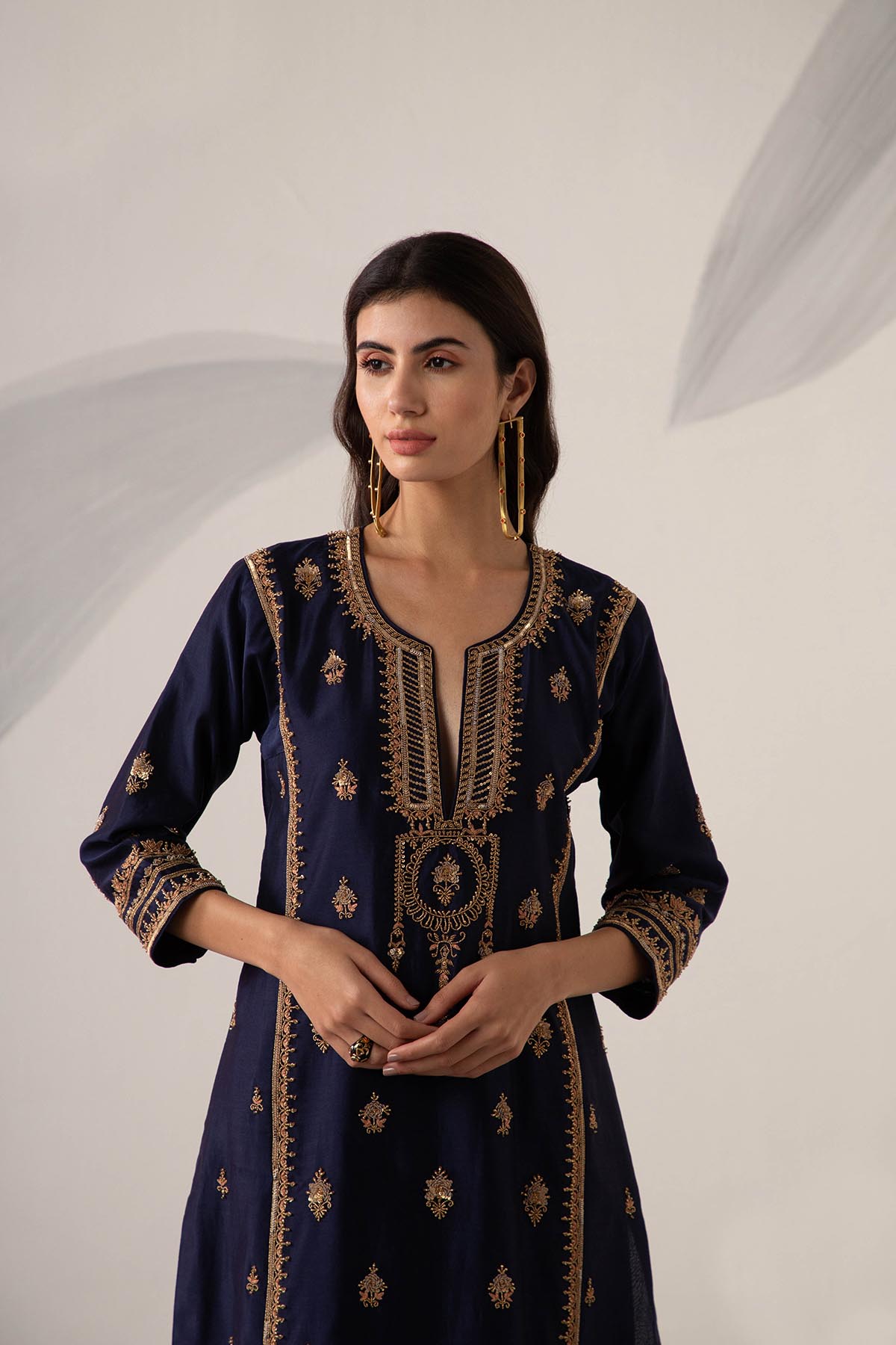 Silk Chanderi Heavy Mughal Kurta Set