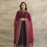 Pin-Tuck and Zari Kurta Set