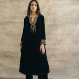 Silk Velvet Mughal Kurta Set