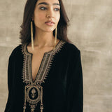 Silk Velvet Mughal Kurta Set