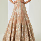 Nude Beige Embroidered Lehenga