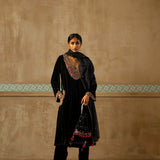 Charcoal Zardozi Kashmiri Kurta Set