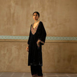 Charcoal Zardozi Kashmiri Kurta Set-RTS