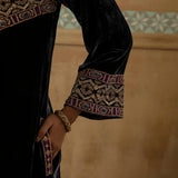 Lamha - Charcoal Velvet Kurta Set-RTS