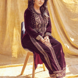 Mulberry Embroidered Long Kurta Set