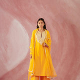 Yellow Intricate Gota Kurta Set-RTS