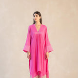 Asymmetrical Cotton Gauze Kurta Set