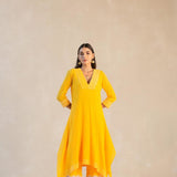 Waterfall Hemline Kurta Set-RTS