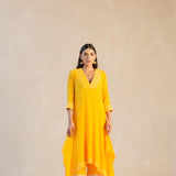 Waterfall Hemline Kurta Set-RTS