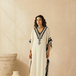 Ebony & Ivory Embroidered Kaftan