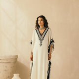 Ebony & Ivory Embroidered Kaftan