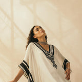 Ebony & Ivory Embroidered Kaftan