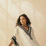 Ebony & Ivory Embroidered Kaftan