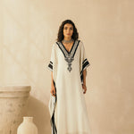 Ebony & Ivory Embroidered Kaftan