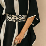 Ebony & Ivory Striped Kaftan