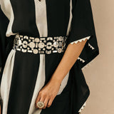 Ebony & Ivory Striped Kaftan