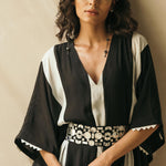 Ebony & Ivory Striped Kaftan