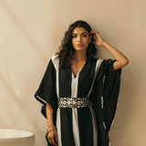 Ebony & Ivory Striped Kaftan