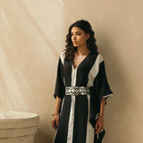 Ebony & Ivory Striped Kaftan