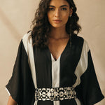 Ebony & Ivory Striped Kaftan