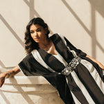 Ebony & Ivory Striped Kaftan