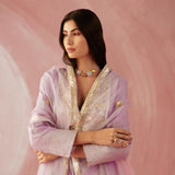 Lilac Double Yoke Gota Kurta Set