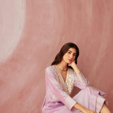 Lilac Double Yoke Gota Kurta Set