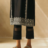 Midnight Black Gota Jaal Kurta Set