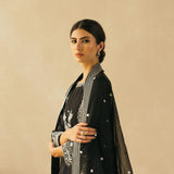 Midnight Black Gota Jaal Kurta Set