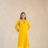 Organza Panel & Lace Kurta Set